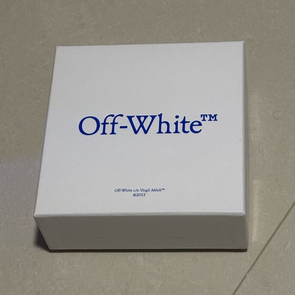Off-White White Box with Blue Logo